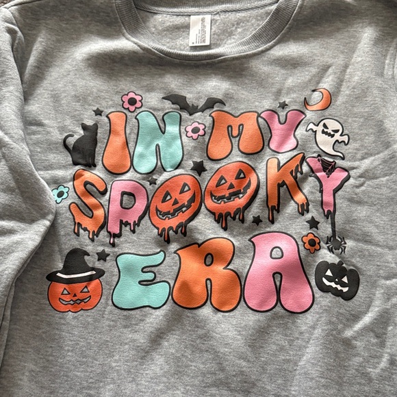 Women’s Halloween Sweatshirt “In My Spooky Era” Medium Graphic Pullover - Picture 3 of 5